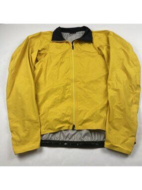 Velocio Ultralight Cycling Rain Jacket Men’s XL Yellow Full Zip Vented Back